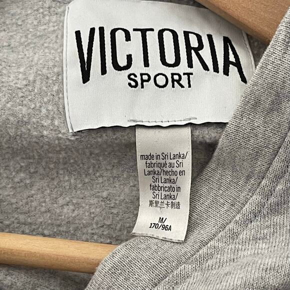 Victoria’s Secret Sport Sweatshirt Gray Logo Long Sleeve Y2K Sporty Size Medium - Picture 3 of 5